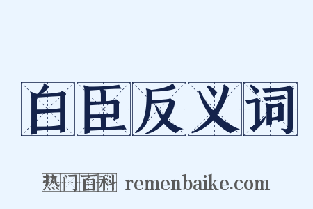 白臣反义词是什么意思的图片